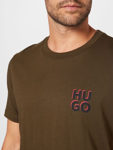 HUGO Red - Camiseta 'Dimento' en verde