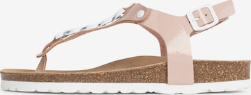 Bayton - Sandalias de dedo 'Astrid' en rosa: frente