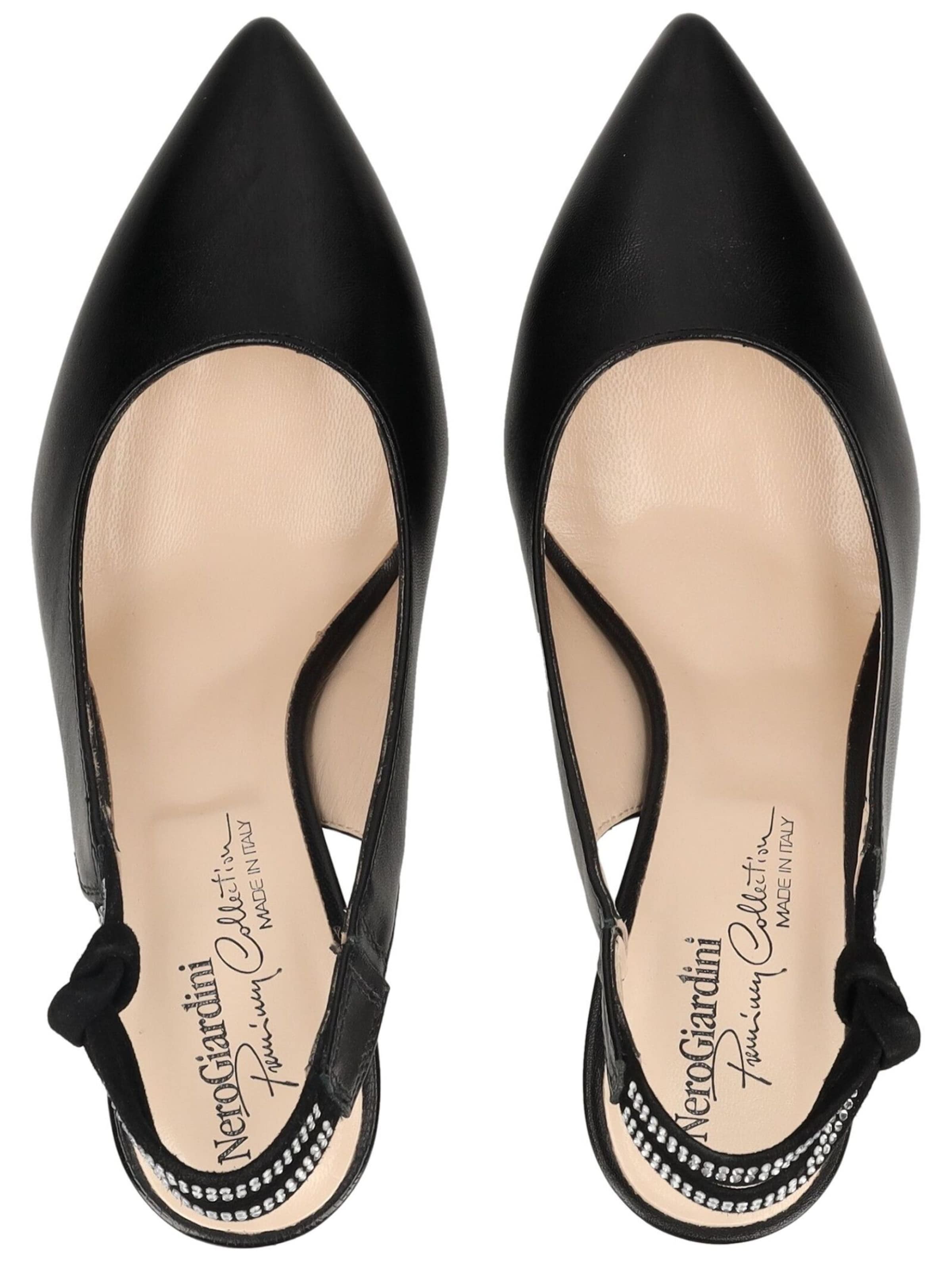 Décolleté sling di Nero Giardini in nero