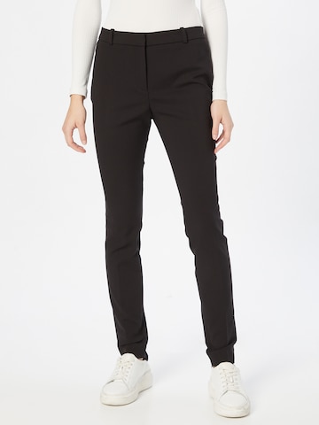 HUGO Red Slim fit Trousers 'Halisi' in Black: front