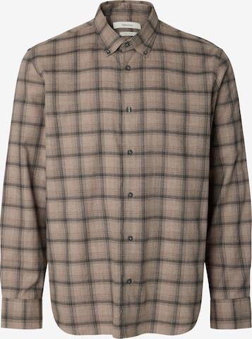 SELECTED Overhemd 'SLMCole' in Beige: voorkant
