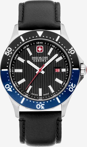 SWISS MILITARY HANOWA Analoog horloge 'FLAGSHIP X' in Zwart: voorkant