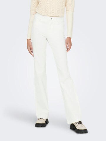 JDY Flared Jeans 'FLORA' in White: front