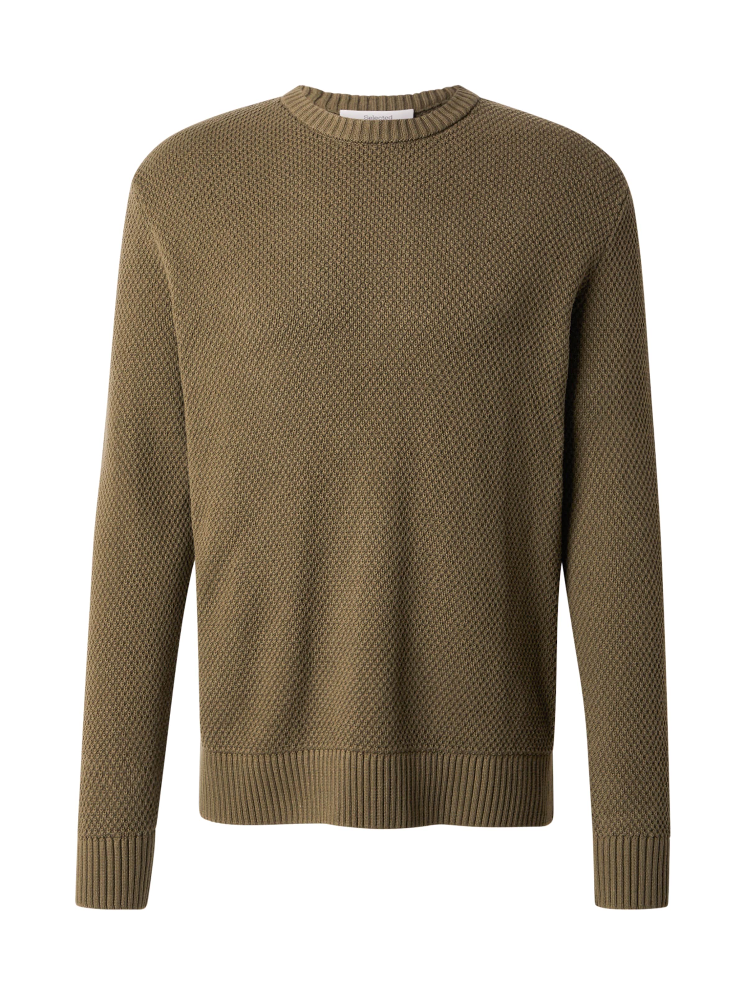 Pull-over 'SLHHENNY' SELECTED en vert : devant