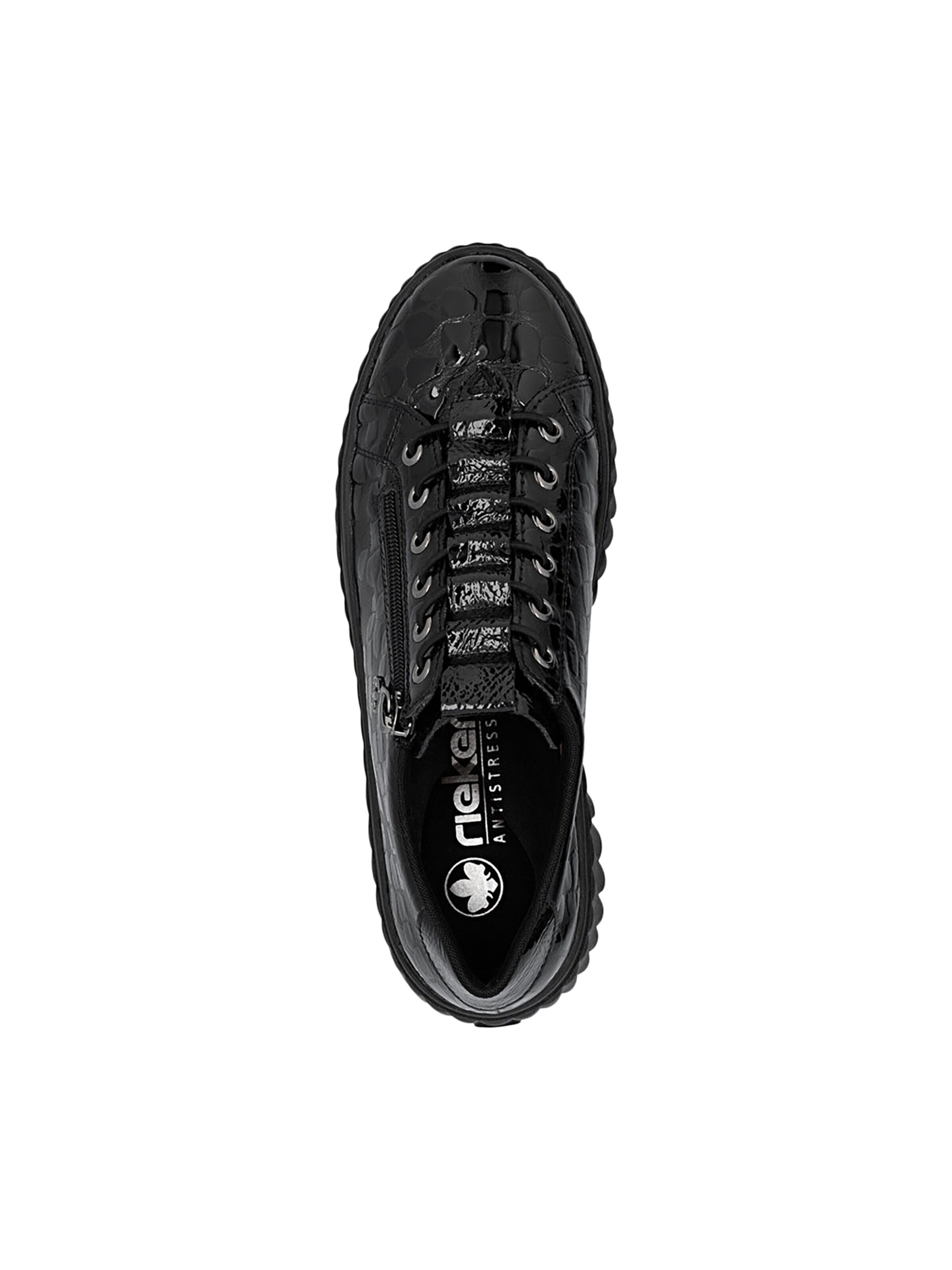 Chaussure de sport à lacets 'Lando Low-Top-Sneaker aus Leder' Rieker en noir