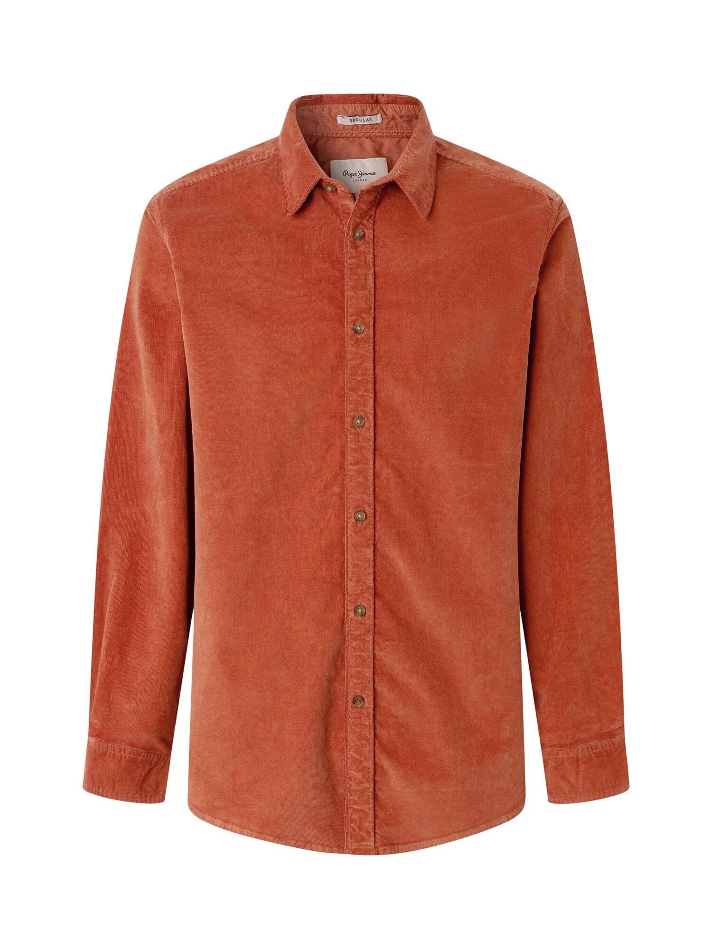 Pepe Jeans - Camisa 'RIVER' en naranja: frente