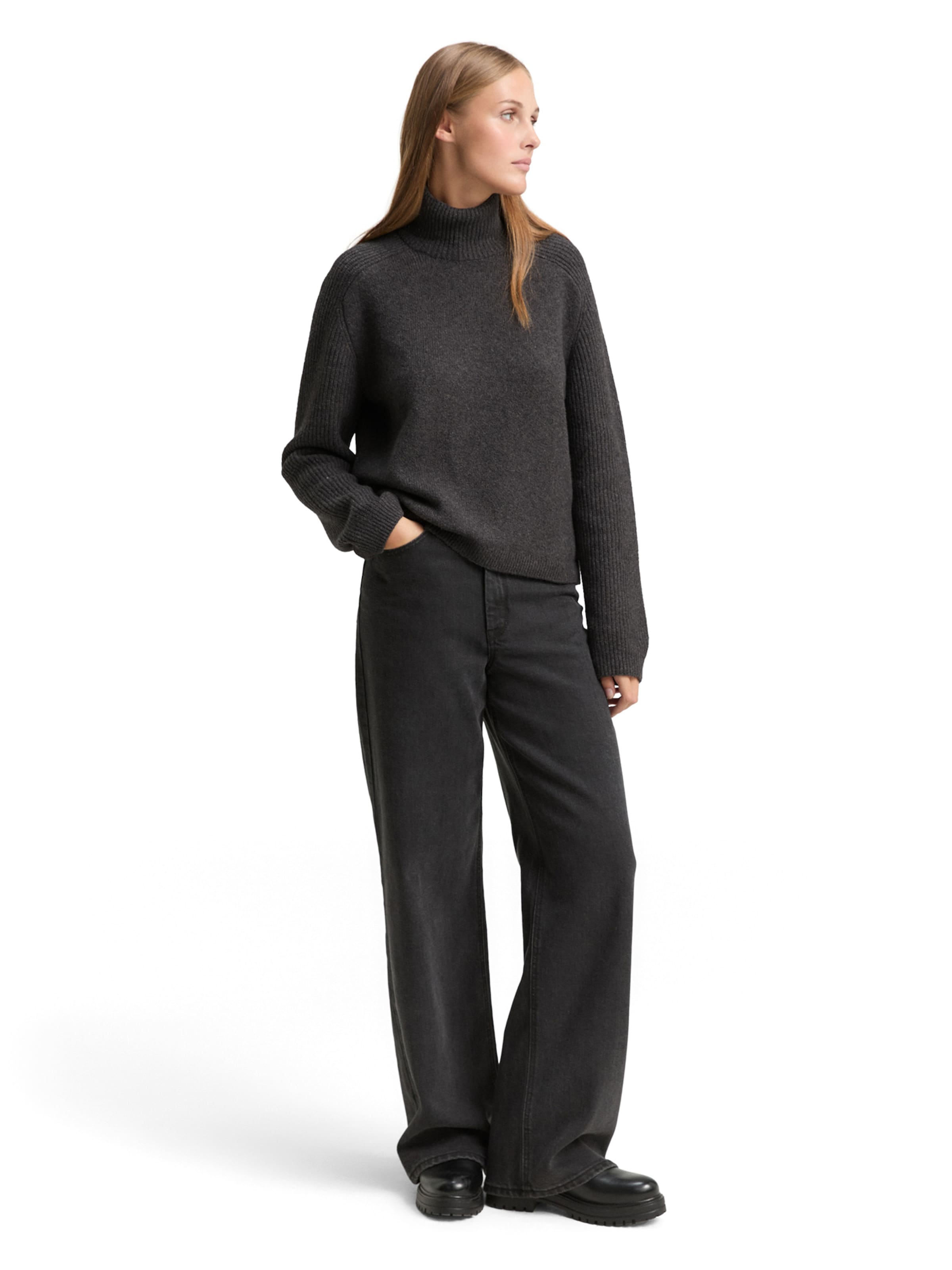 TOM TAILOR DENIM Sveter - Sivá