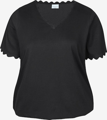 Zhenzi Shirt 'Carla' in Zwart: voorkant