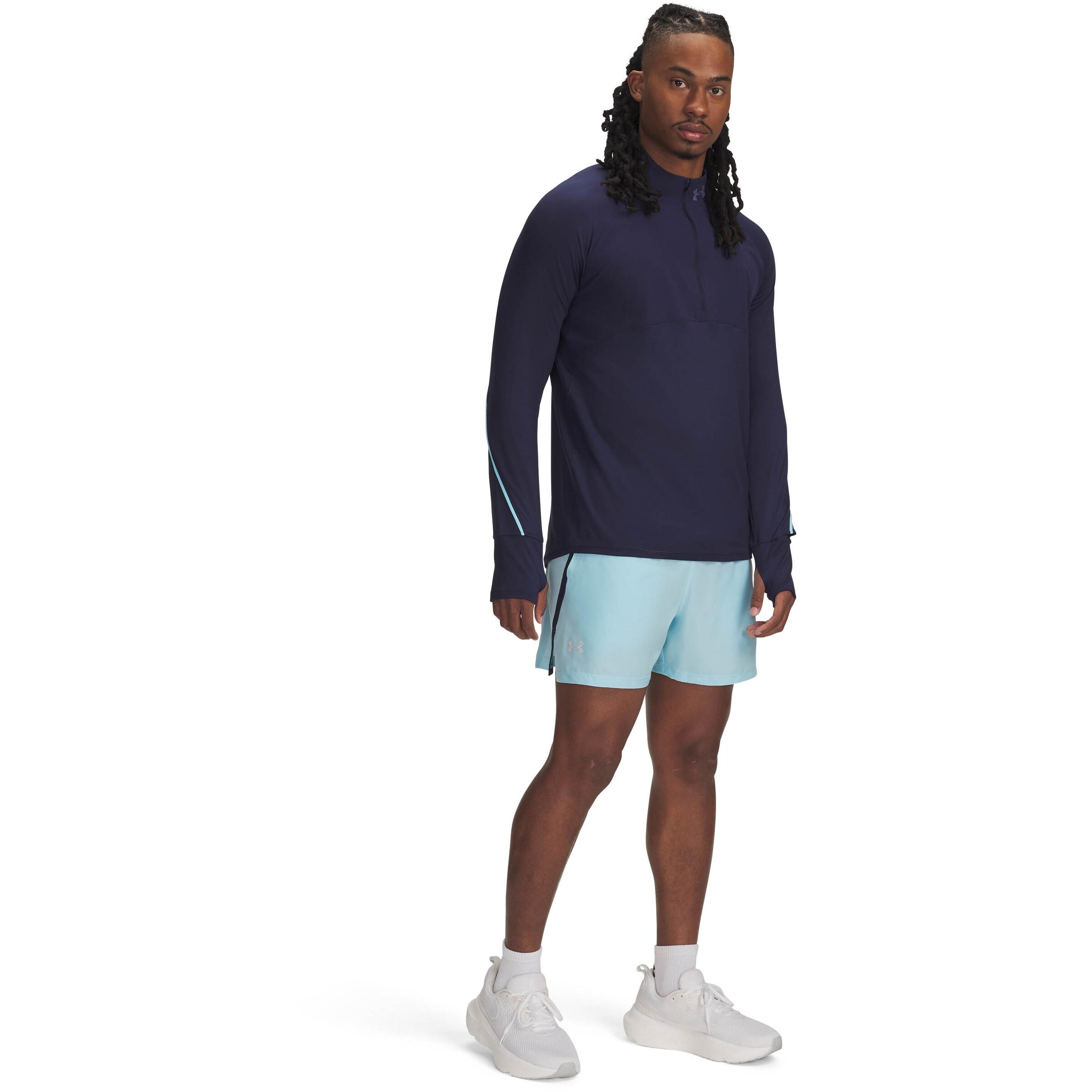 UNDER ARMOUR Regular Workout Pants 'Launch' in Blue