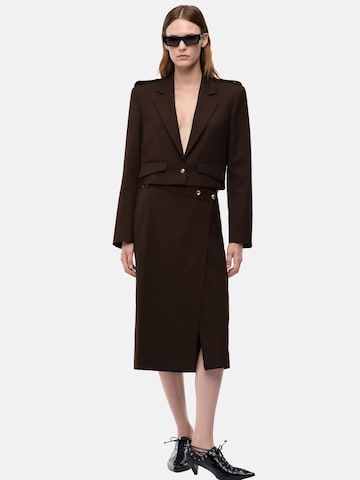 PINKO Skirt 'PINKO MARZEMINO GONNA DIAGONALE GONNA' in Brown