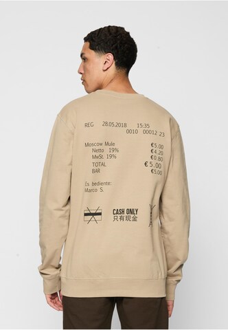 MT Men Sweatshirt 'Cash Only' in Beige
