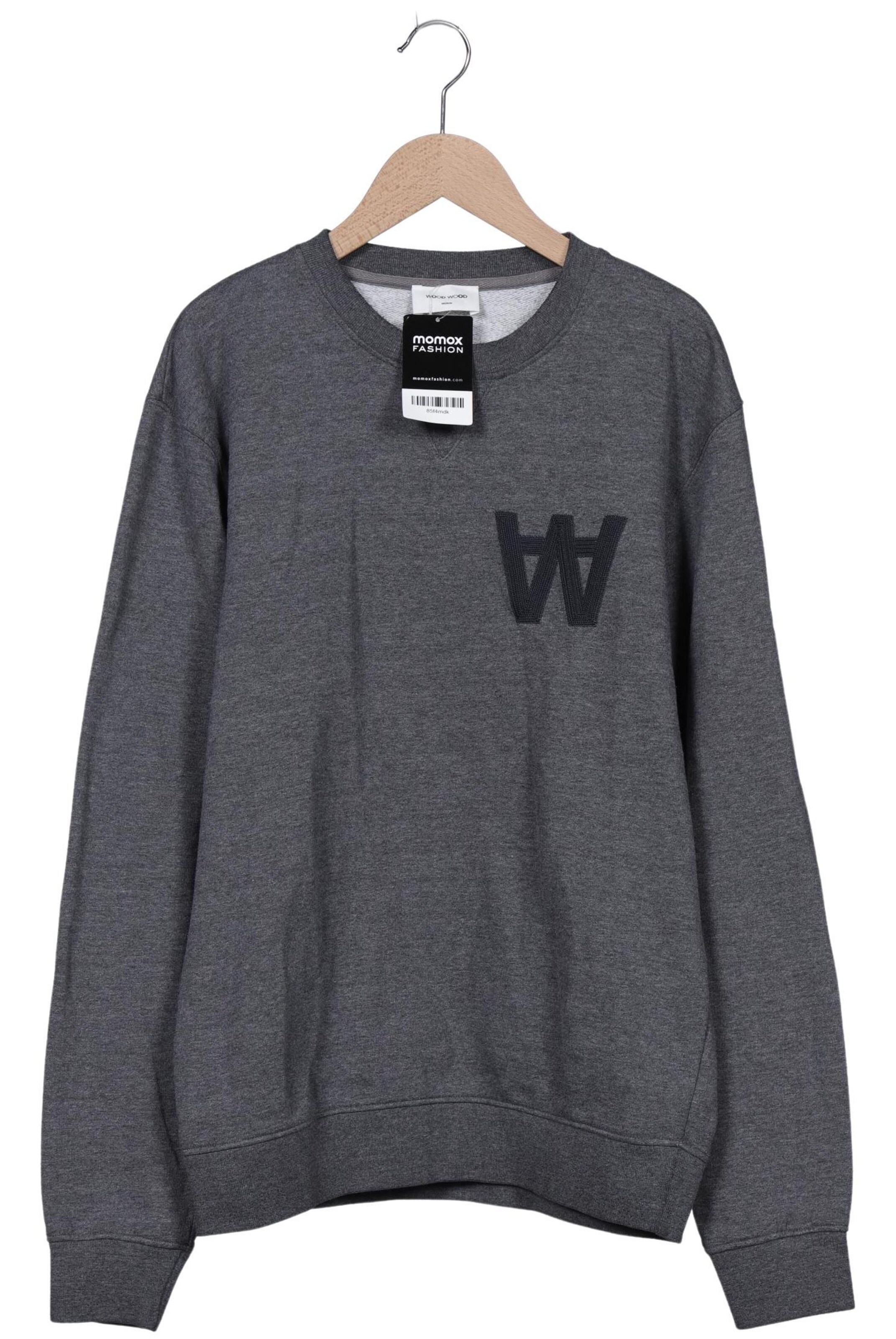WOOD WOOD Sweatshirt & Zip-Up Hoodie in M in Grey: front