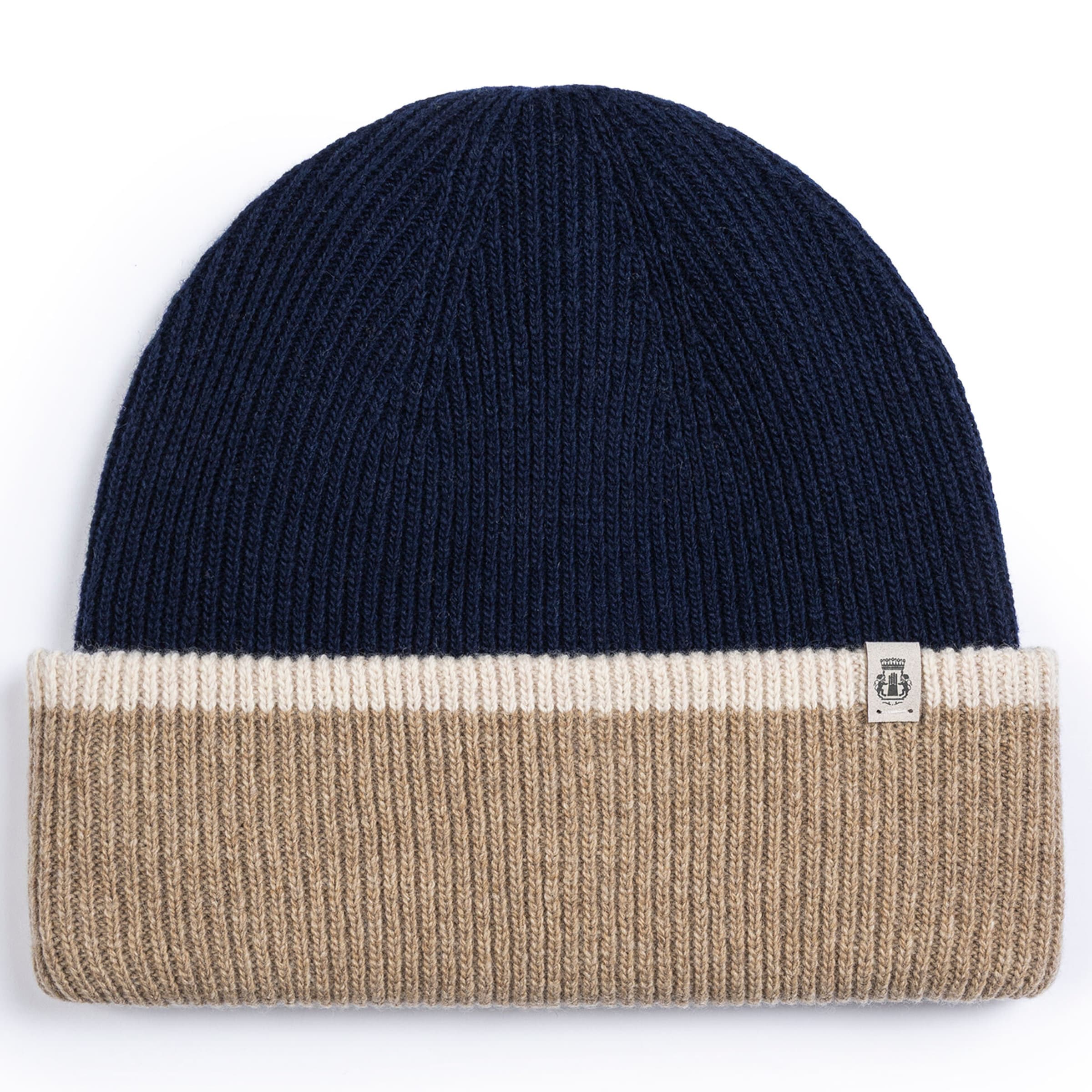 Roeckl Muts ' TWO SIDE KNIT ' in Blauw: voorkant