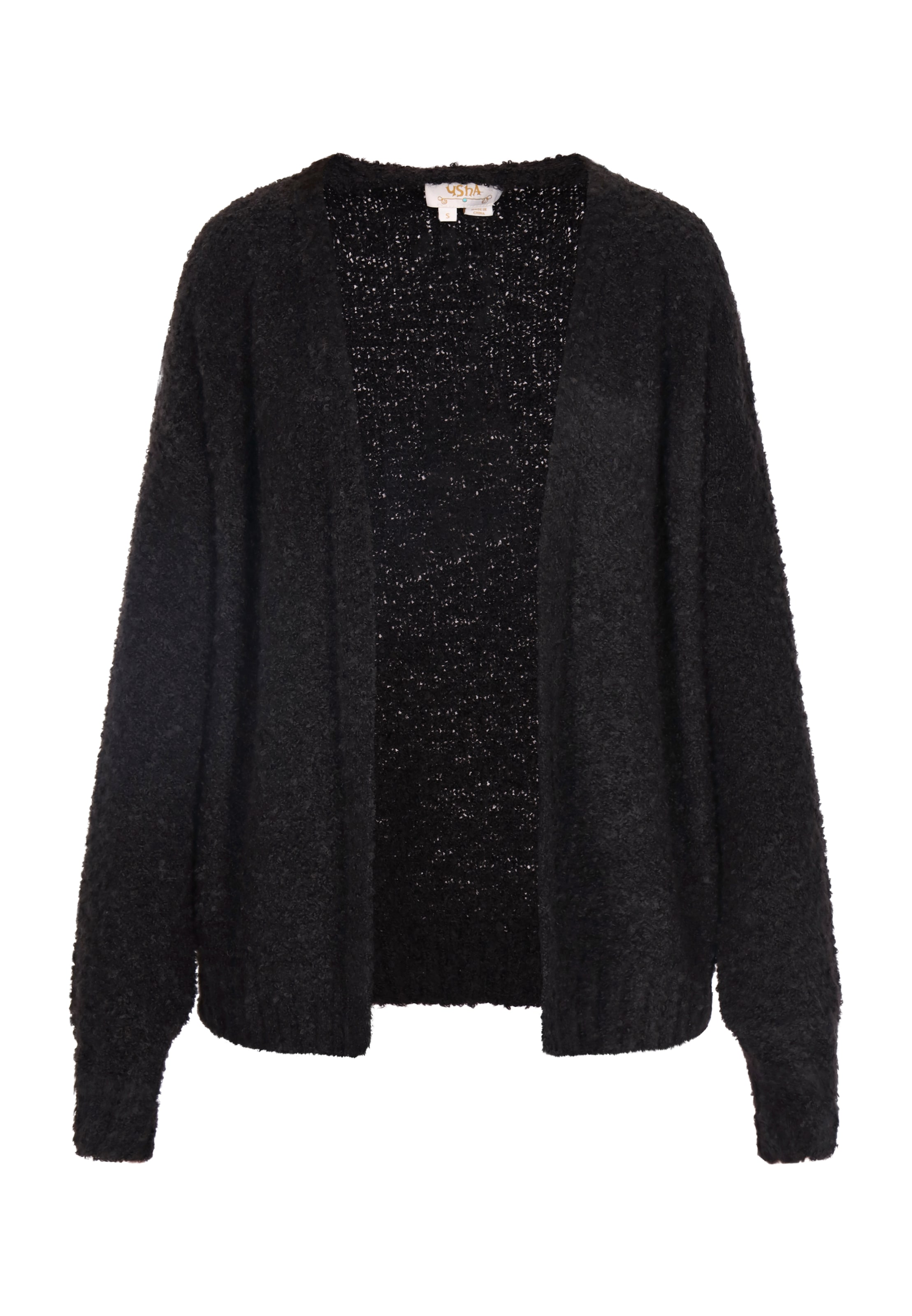 Geacă tricotată de la usha FESTIVAL pe negru: față