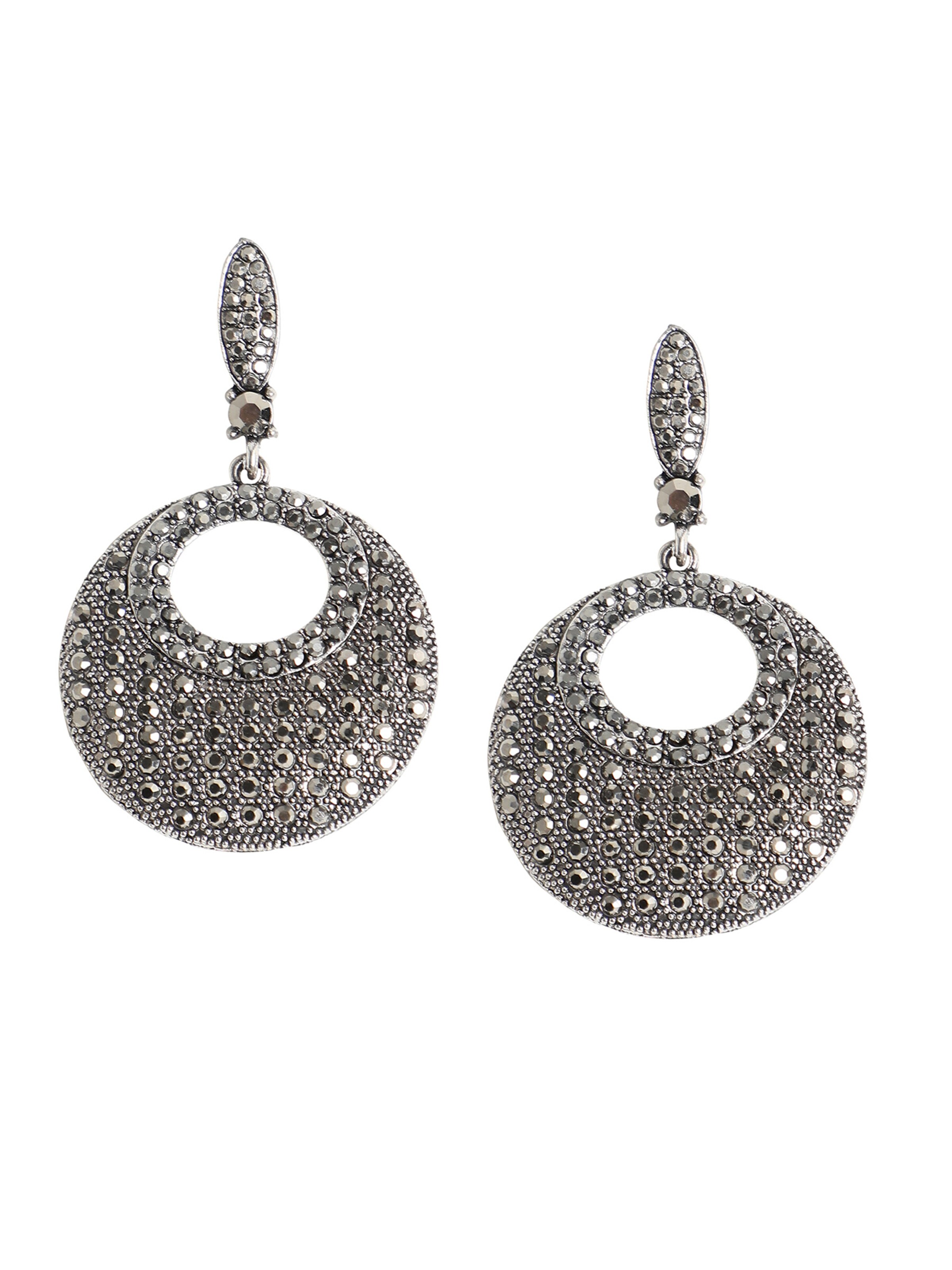 Boucles d'oreilles SOHI en argent : devant