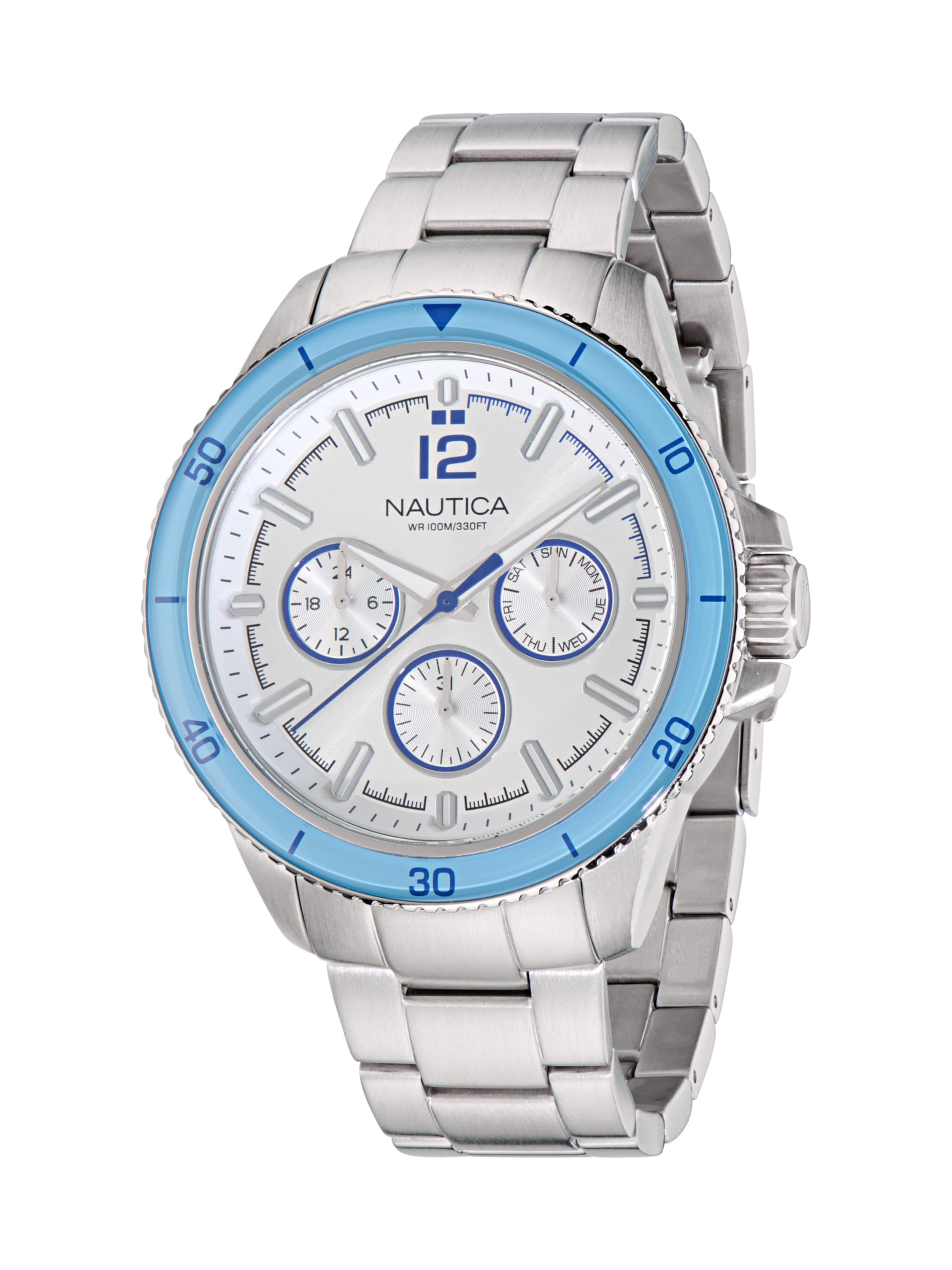 NAUTICA Uhr  'WINDROSE ' in Silber: Vorderseite