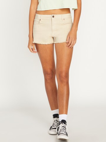 Volcom Slimfit Shorts in Beige: predná strana