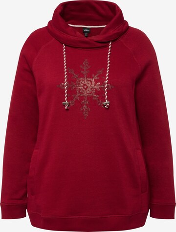 Sweat-shirt Ulla Popken en rouge : devant