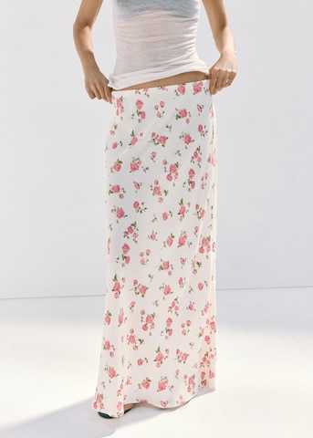 Gonna 'KENDALY' di MANGO in bianco: frontale