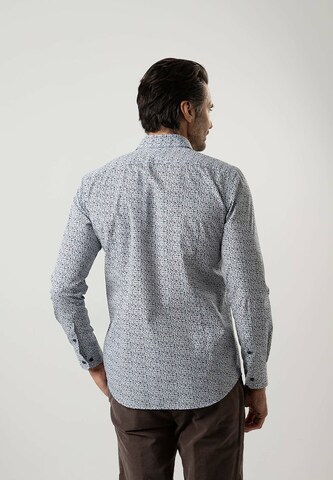 Black Label Shirt Regular Fit Businesshemd 'PRINT' in Grau