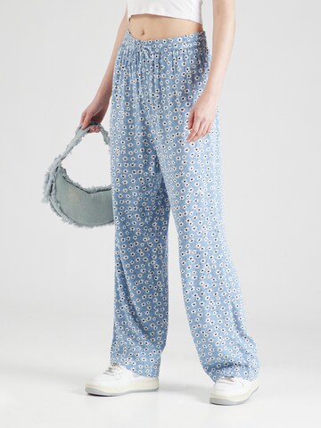 PIECES Wide leg Pants 'PCNYA' in Blue: front