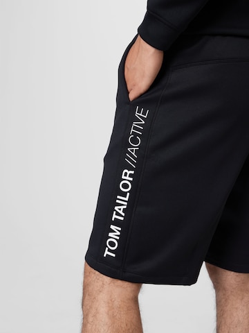 TOM TAILOR Regular Shorts 'Arvid' in Schwarz