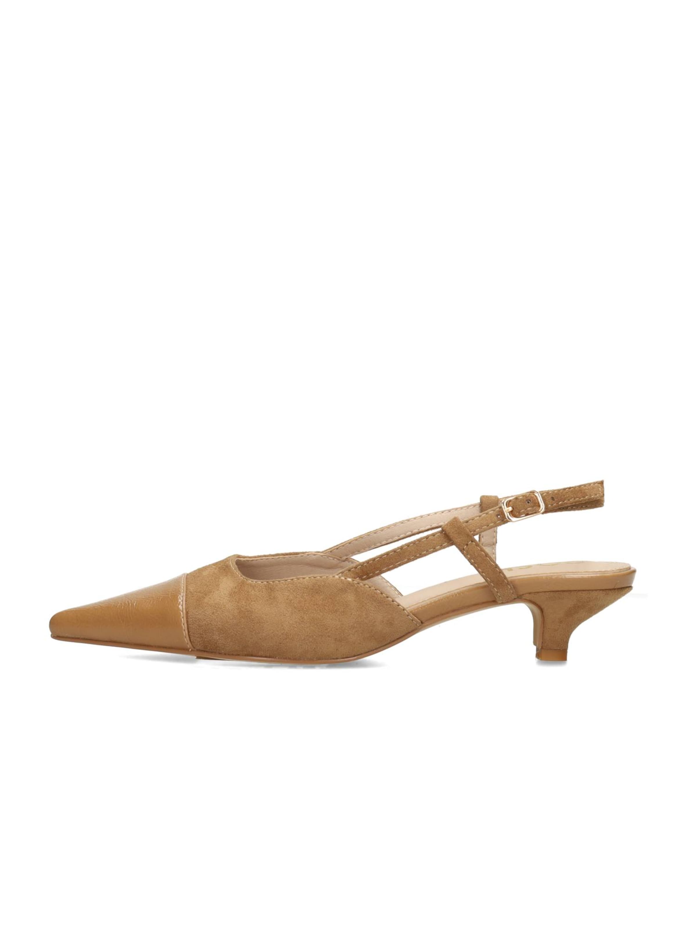 Escarpins à bride arrière 'Chloe' POSH by Poelman en marron : devant