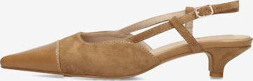 Escarpins à bride arrière 'Chloe' POSH by Poelman en marron : devant