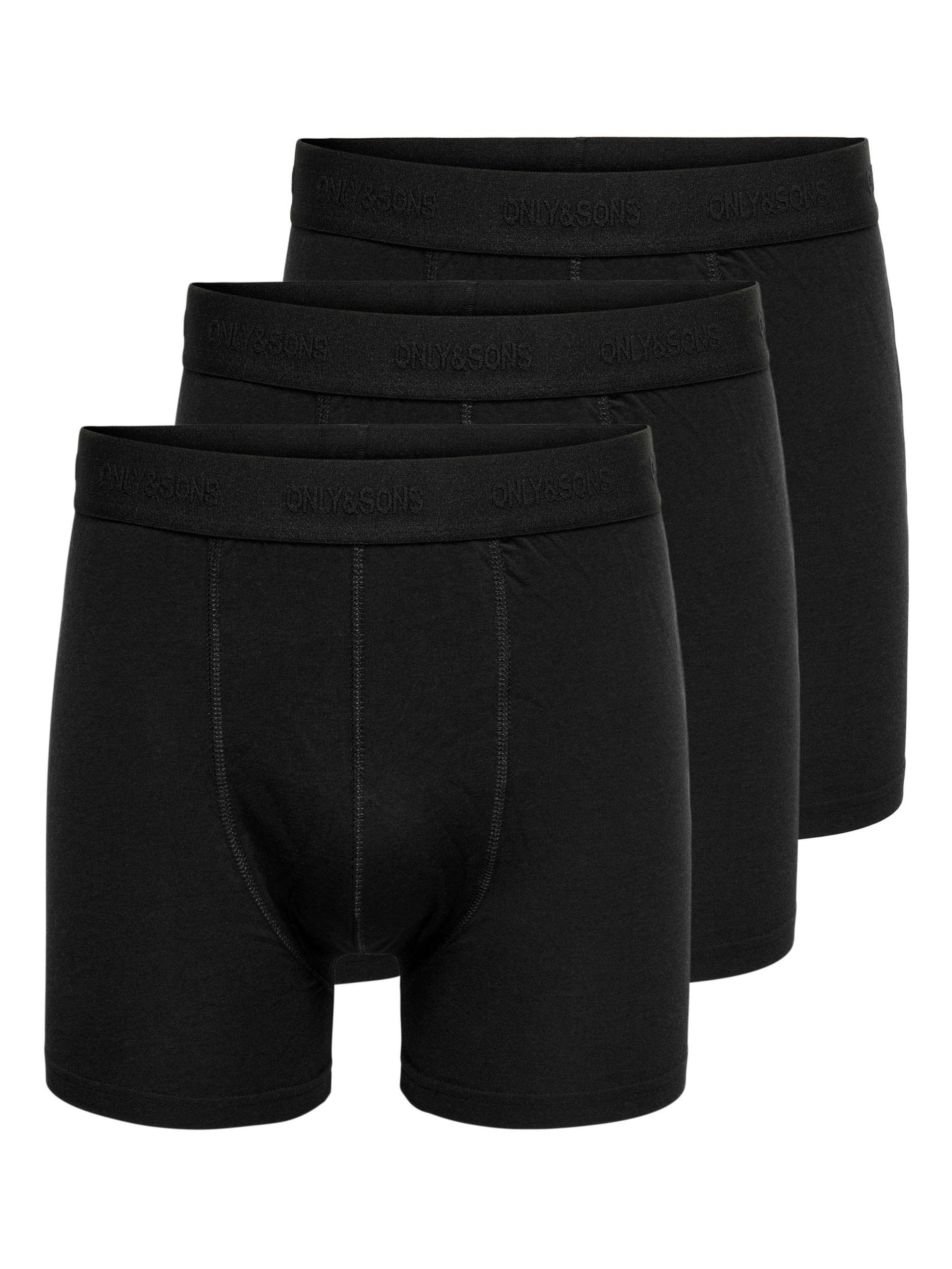 Only & Sons Шорты Боксеры 'ONSFitz' в Черный: спереди