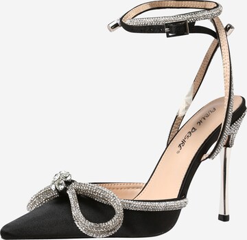 Public Desire Γόβες slingback 'MIDNIGHT' σε μαύρο: μπροστά