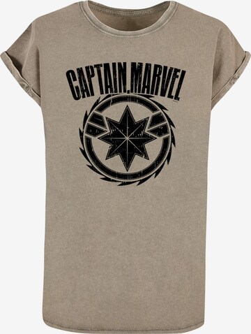 ABSOLUTE CULT Shirt 'Captain Marvel - Blade Emblem ' in Groen: voorkant