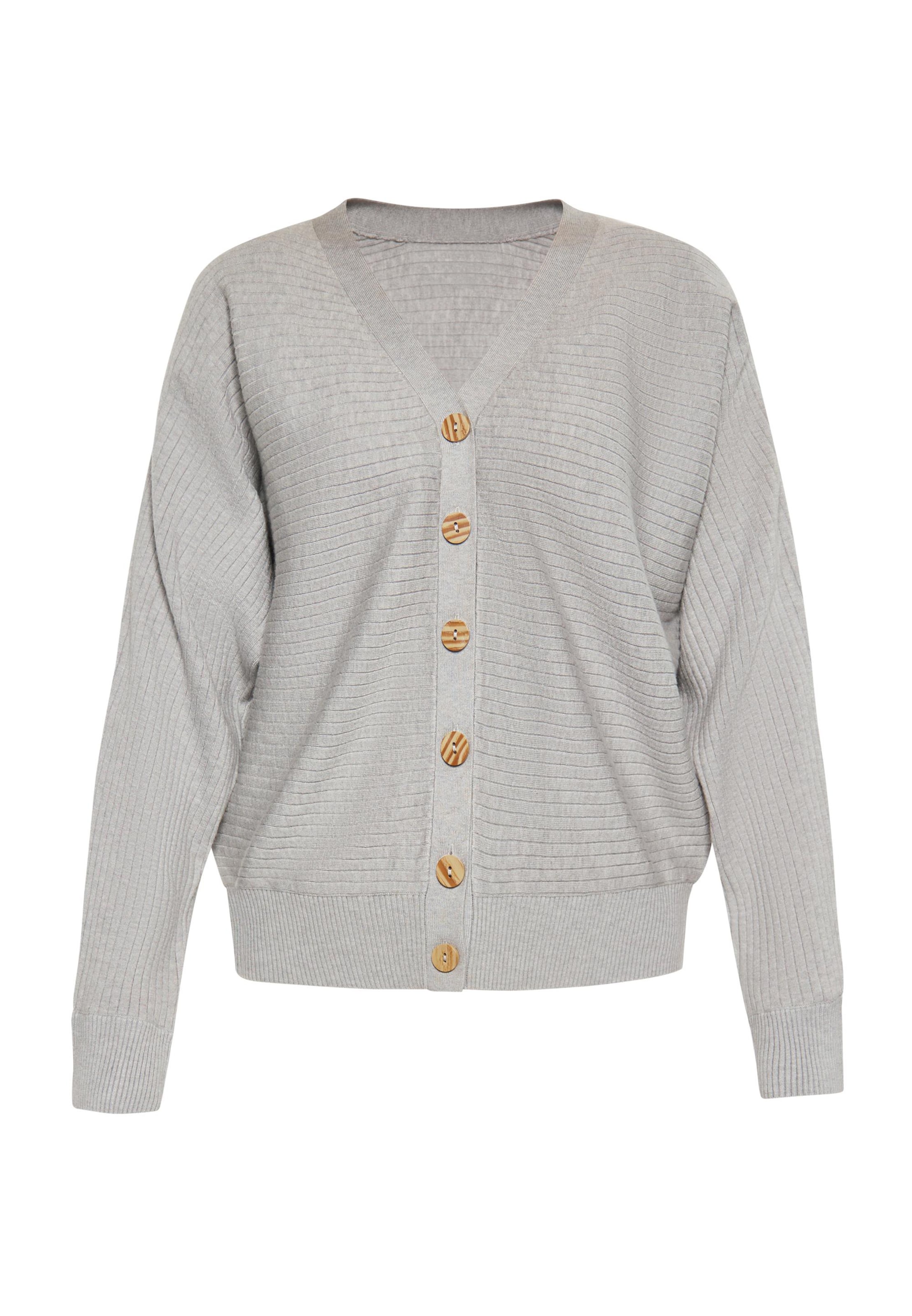 Usha - Cárdigan en gris: frente