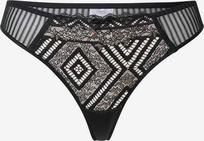 Hunkemöller String 'Lenix' en beige clair / noir, Vue avec produit