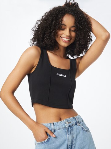 FUBU Top in Black: front