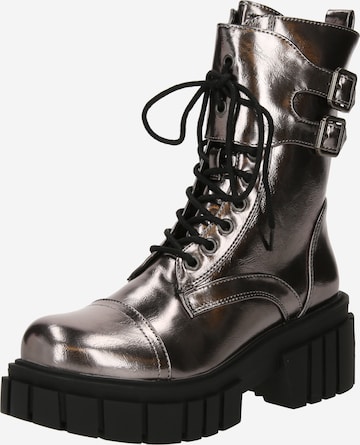 GLAMOROUS Boots 'Chunky' in Zilver: voorkant