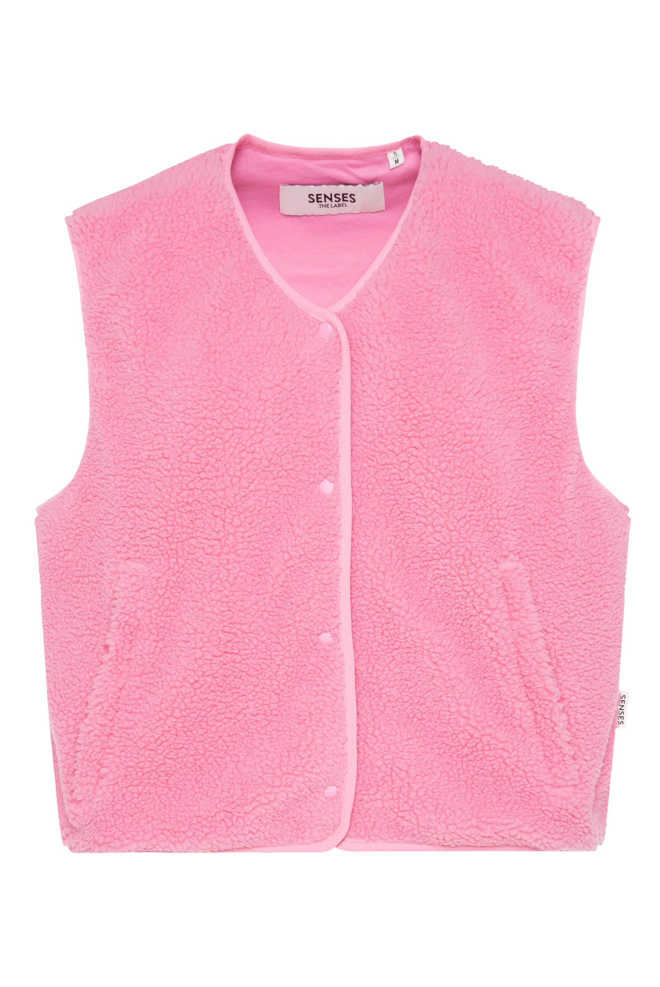SENSES.THE LABEL Knitted Vest in Pink: front