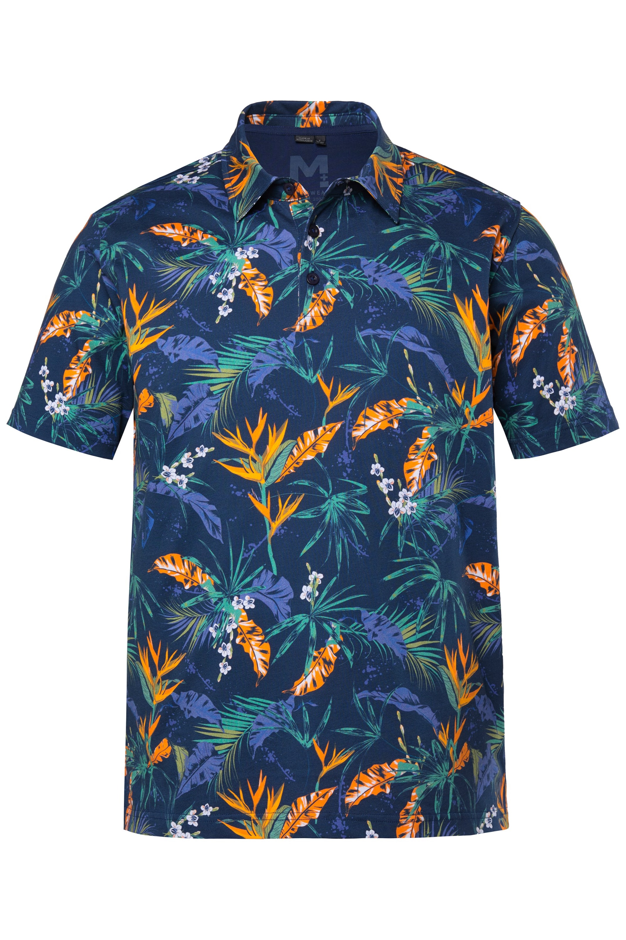 Men Plus Shirt in Blauw: voorkant