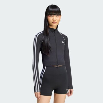 melns ADIDAS ORIGINALS Sportiska jaka 'Essentials': no priekšpuses