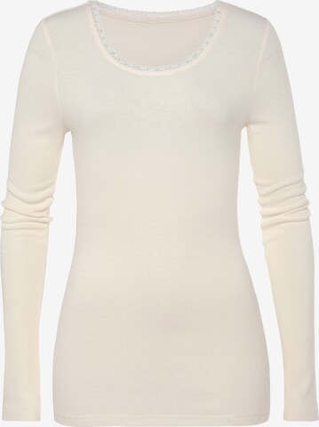 T-shirt LASCANA en beige : devant