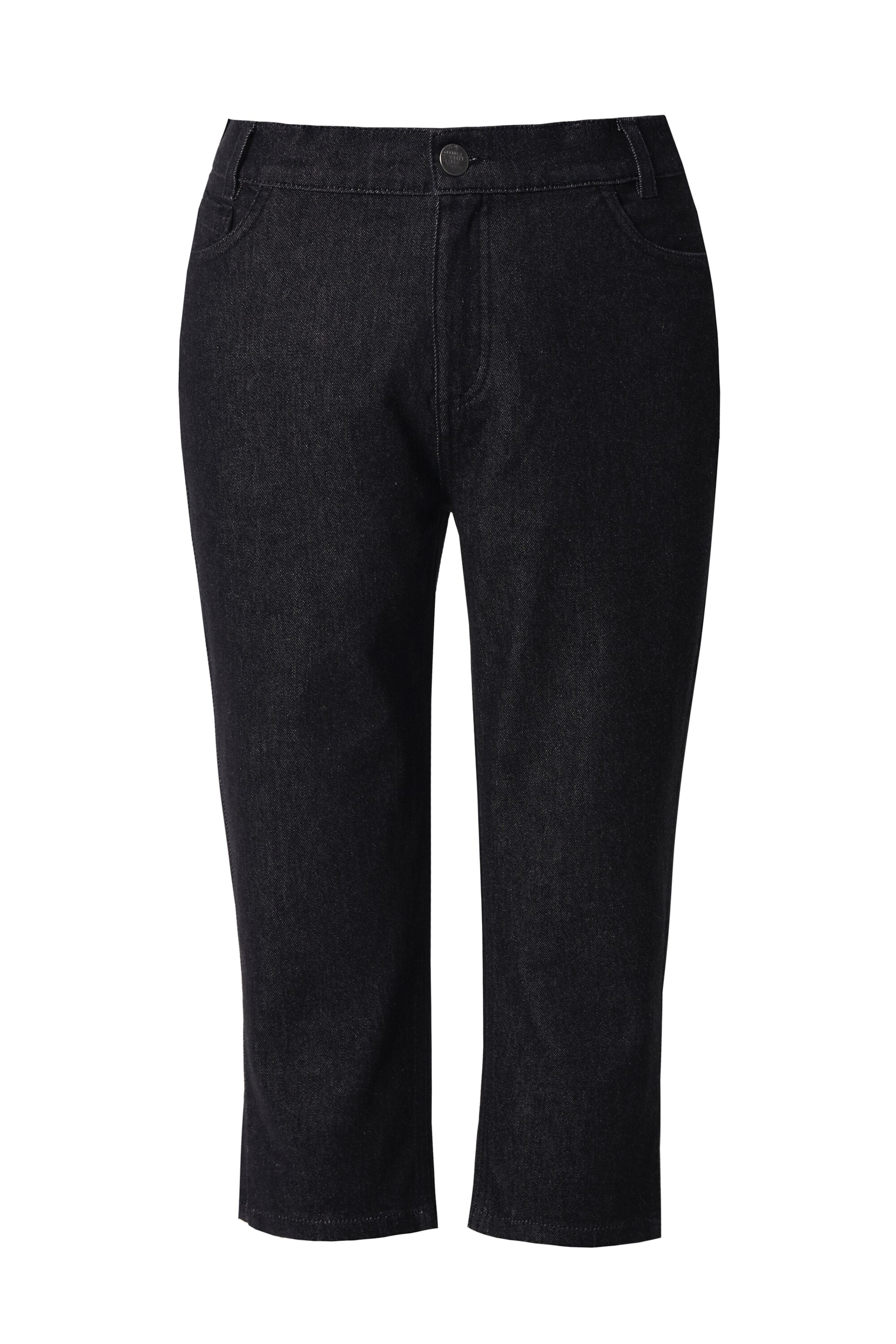 Ulla Popken Regular Jeans in Schwarz: Vorderseite