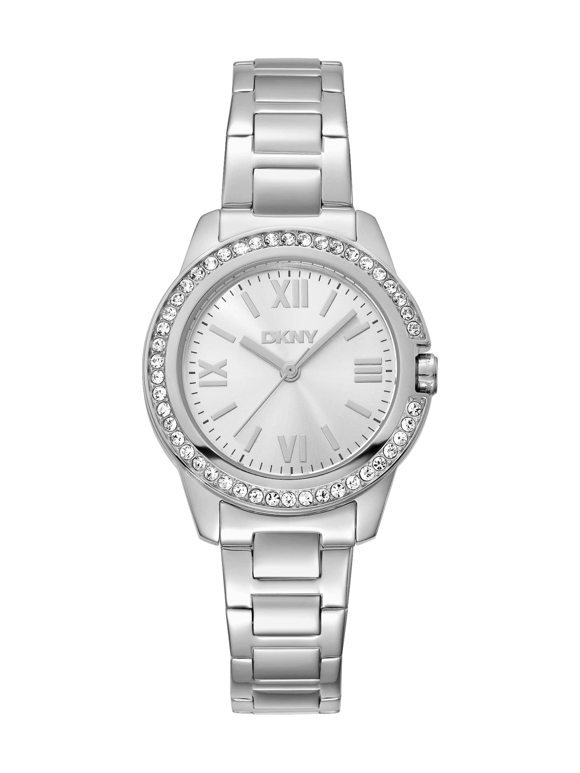 DKNY Analoguhr in Silber: Vorderseite