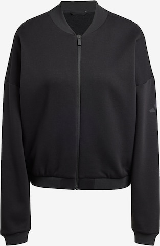 Giacca di felpa sportiva 'Essentials' di ADIDAS SPORTSWEAR in nero: frontale