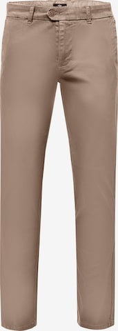 FYNCH-HATTON Regular Broek in Beige: voorkant