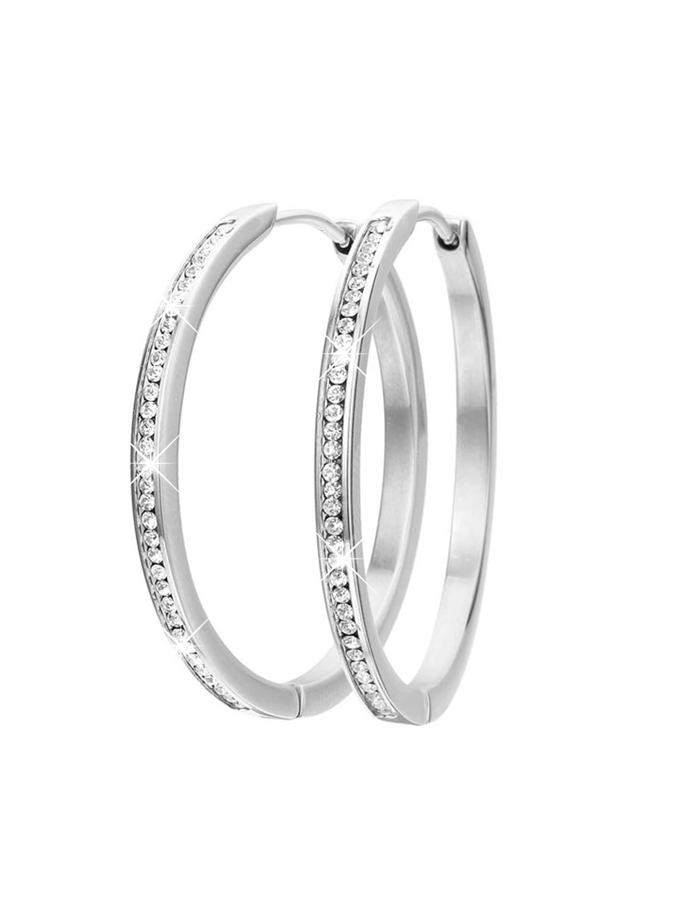 Lucardi Ohrringe in Silber: Vorderseite