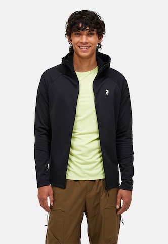 Veste en polaire PEAK PERFORMANCE en noir : devant