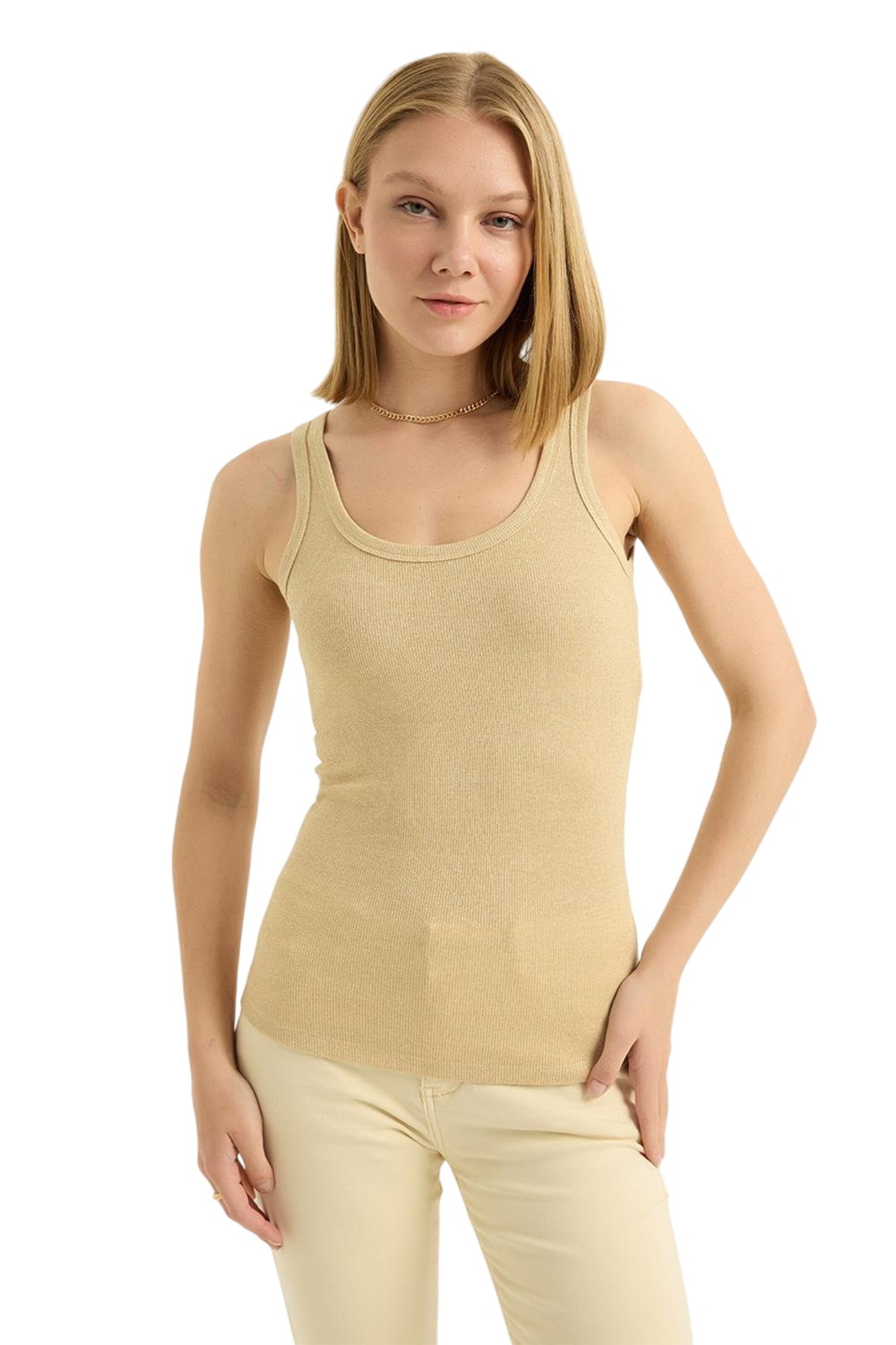 HOME STORE Top in Beige: front