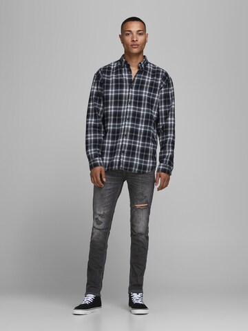 JACK & JONES Skinny Τζιν 'Liam' σε μαύρο