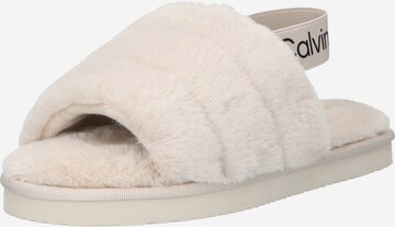 Calvin Klein Slippers in White: front