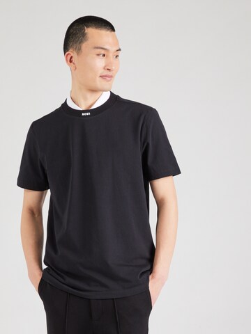 Maglietta di BOSS in nero: frontale