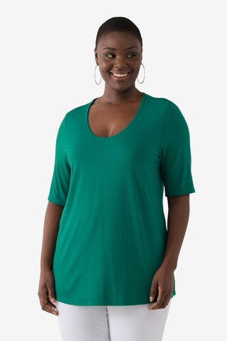 Ulla Popken Shirt in Groen: voorkant